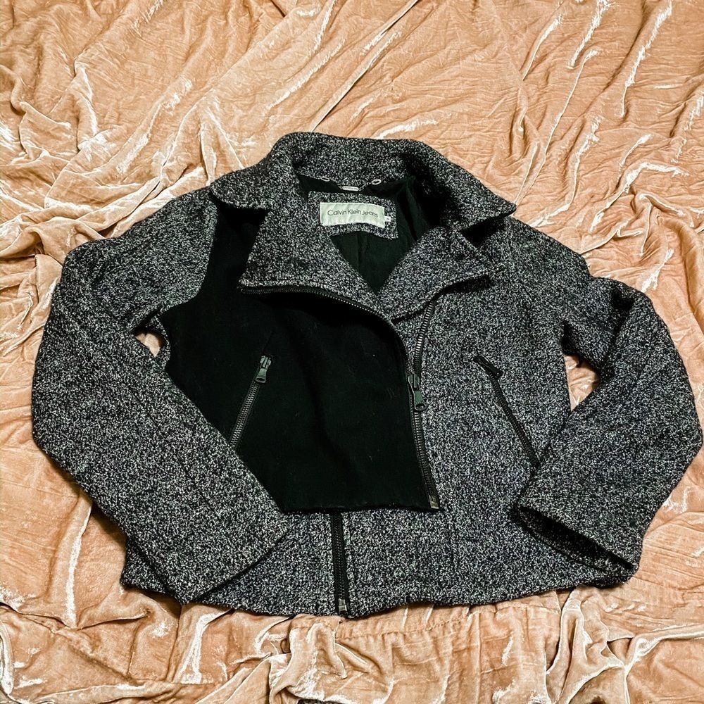 Calvin Klein asymmetrical wool coat
